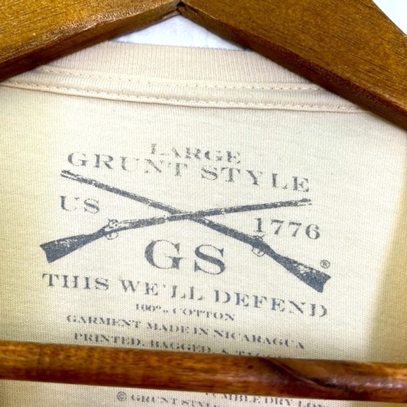 Grunt Style - F**k Your Feelings Drink Your Freedom Cream Short Sleeve T Size L - Picture 8 of 10